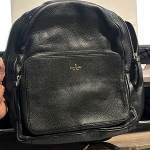 Kate Spade Black Leather Backpack
